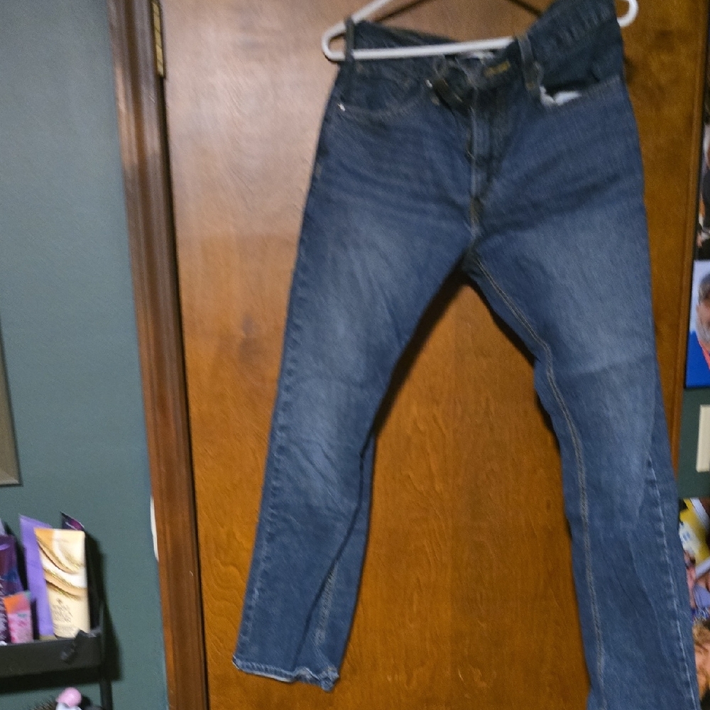 Signature by Levi Strauss Men's Dark Blue Straight Jeans